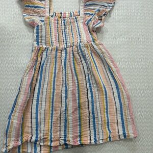 Roxy Kids Striped Dress with Flutter Sleeves
